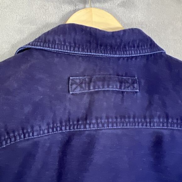 Duluth Shirt Jacket Mens XLT Tall Blue Heavy Cotton Twill Workwear Ranch Field - Picture 7 of 14